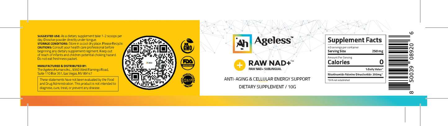 RAW® NAD+ Powder 10G (Pharma Grade)
