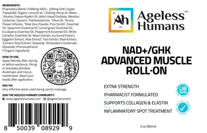 Advanced Muscle Roll On® Skin & Tissue Support (NAD+/GHK Formula)