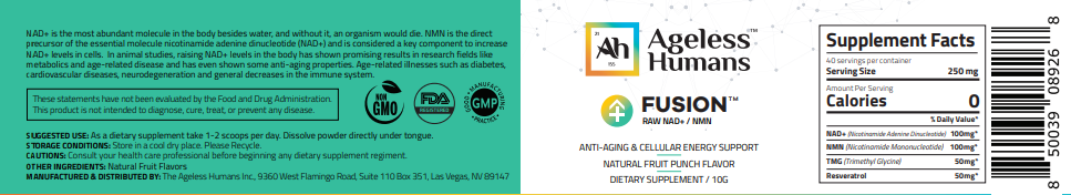 NAD+ & NMN Sublingual Powder (Dual): Fusion®