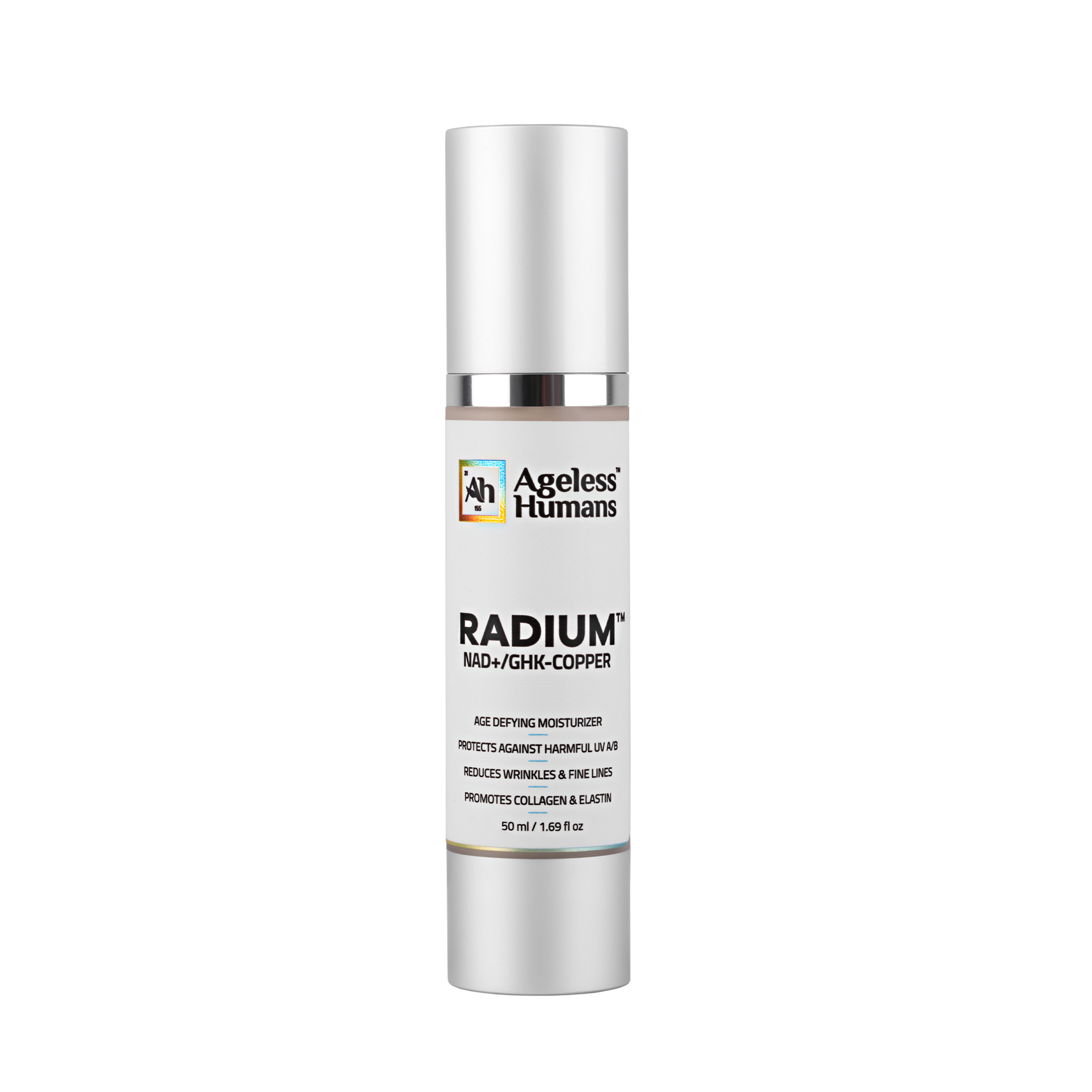 Radium: NAD+ & GHK-CU Peptide Cream | Skin Rejuvenation & Anti-Aging Ageless Humans Radium: NAD+ & GHK-CU Peptide Cream | Skin Rejuvenation & Anti-Aging Ageless Humans