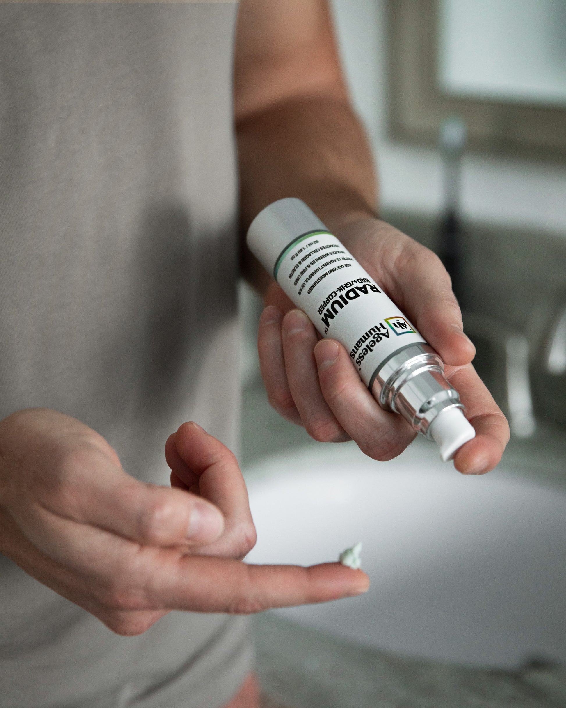 Radium: NAD+ & GHK-CU Peptide Cream | Skin Rejuvenation & Anti-Aging Ageless Humans Radium: NAD+ & GHK-CU Peptide Cream | Skin Rejuvenation & Anti-Aging Ageless Humans