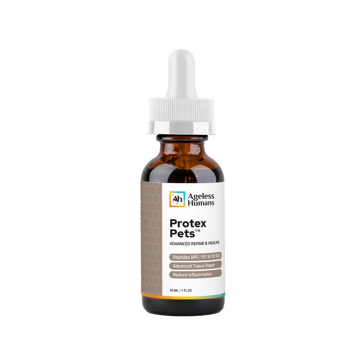 Protex Pets™ bottle with white dropper top and current label