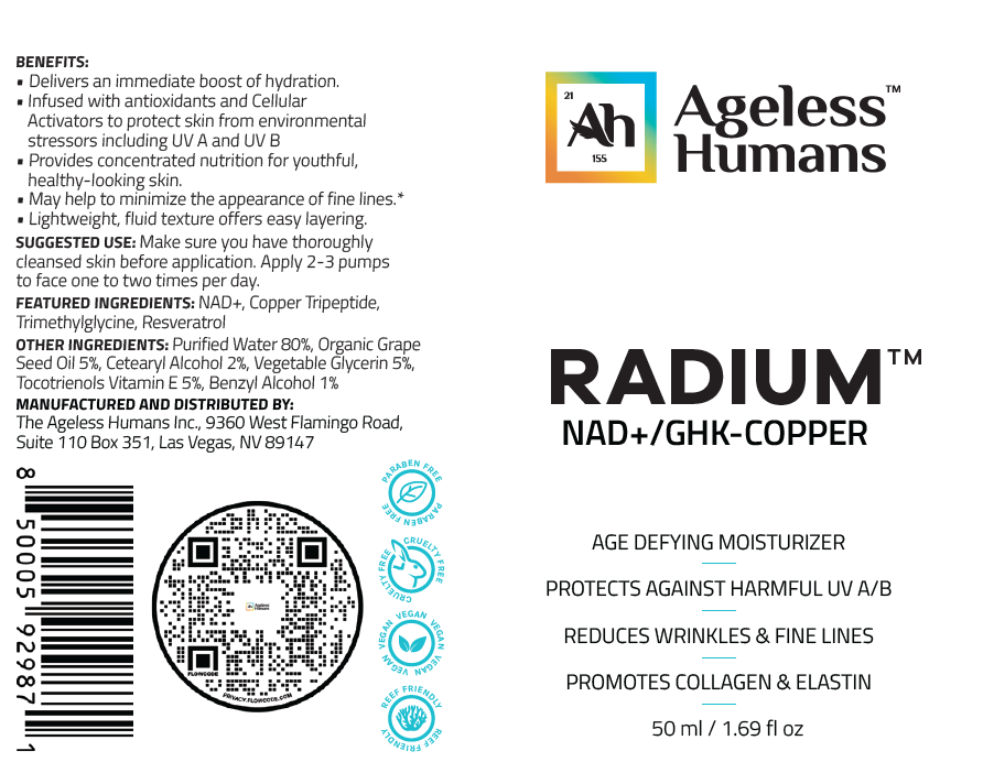 Radium: NAD+ & GHK-CU Peptide Cream | Skin Rejuvenation & Anti-Aging Ageless Humans Radium: NAD+ & GHK-CU Peptide Cream | Skin Rejuvenation & Anti-Aging Ageless Humans